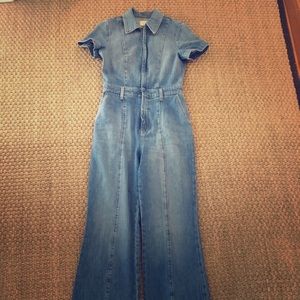 Alice and Olivia Jean-Gorgeous Wide Leg Jumpsuit